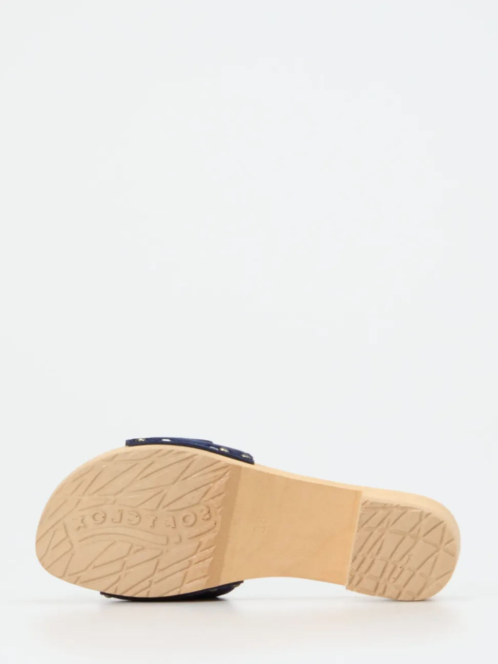 Softclox – Clogs aus Veloursleder in Dunkelblau