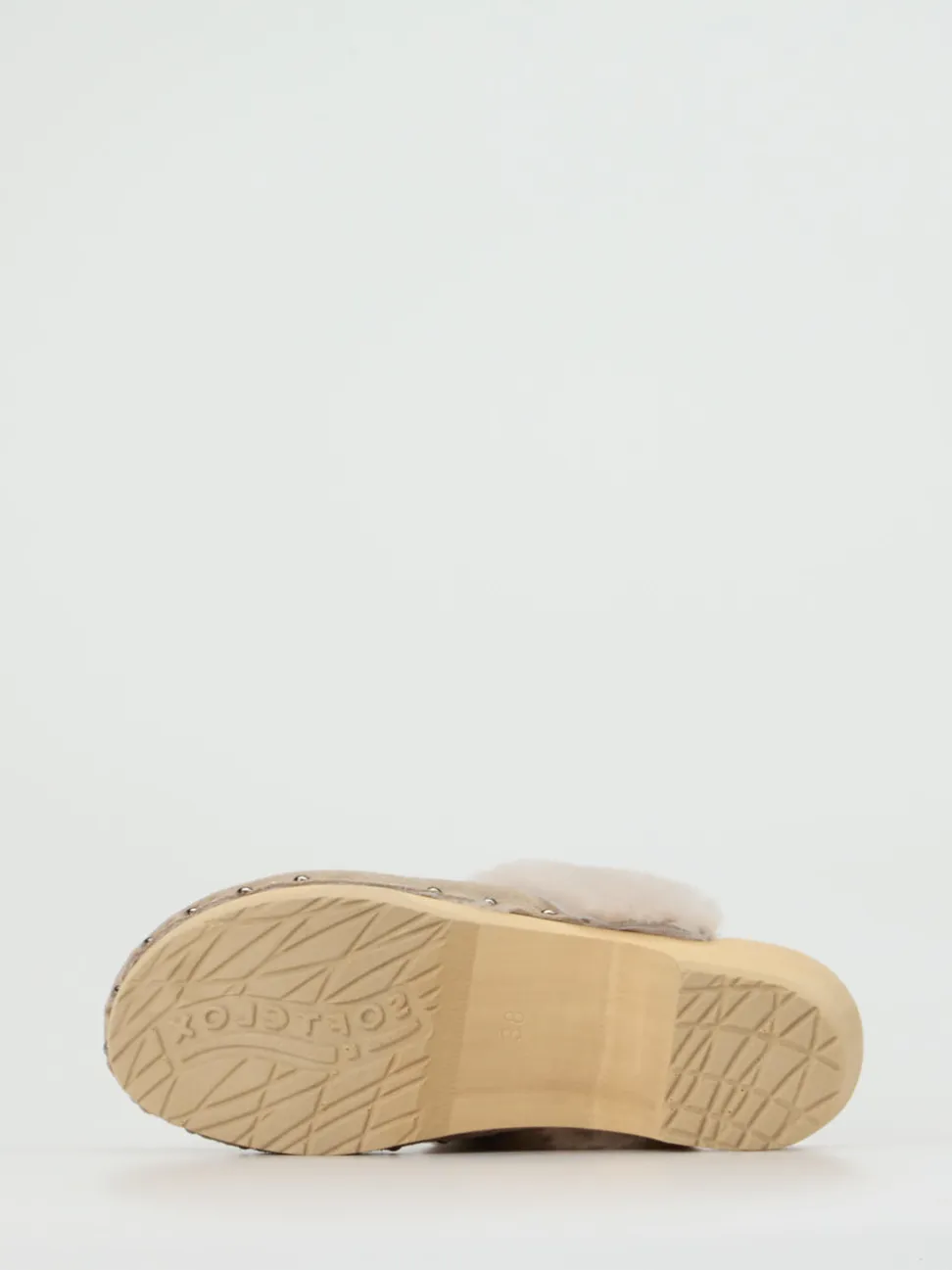 Softclox – Clogs aus Veloursleder mit Lammfellrand