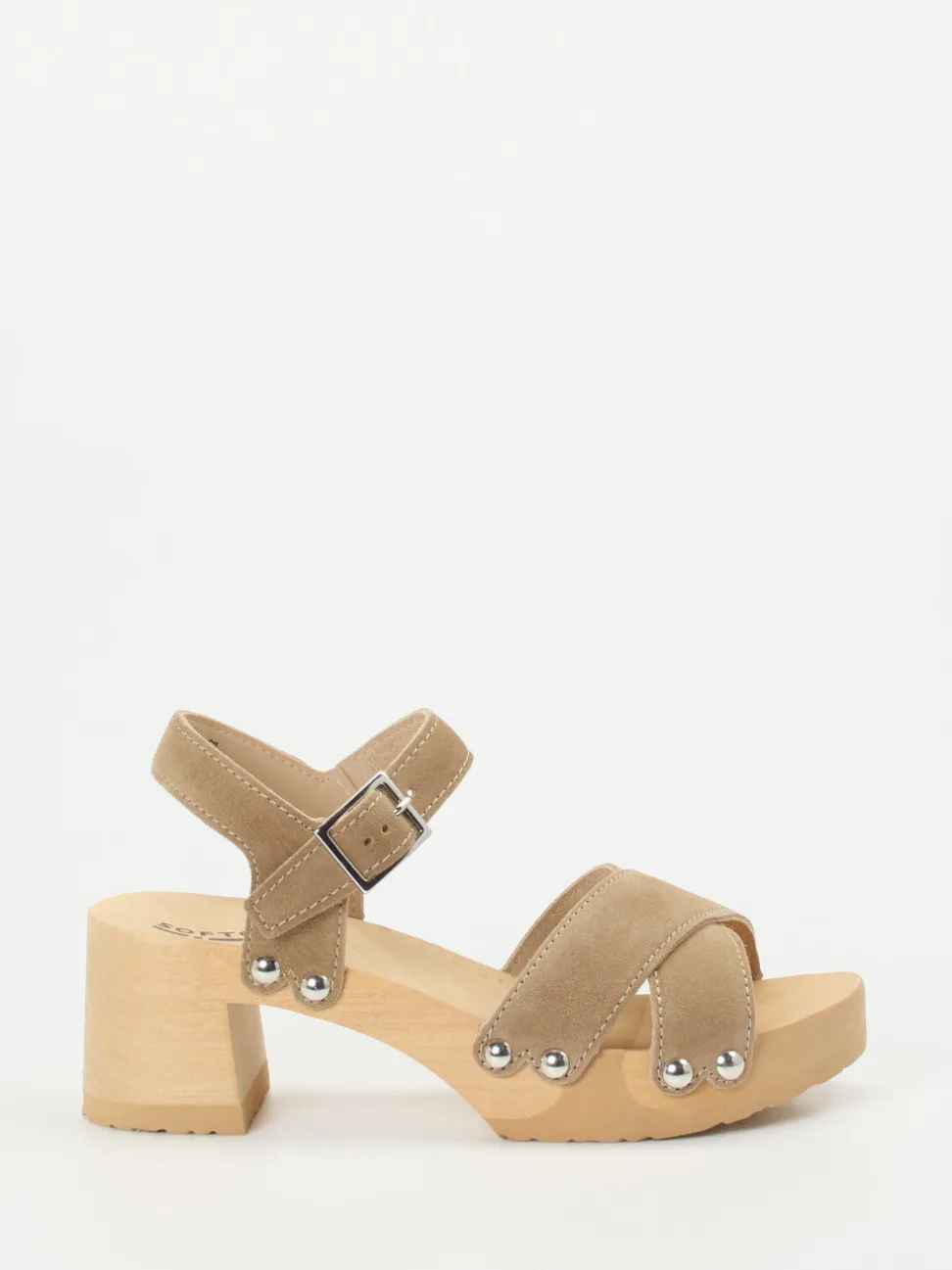 Softclox – Clogsandalen aus Veloursleder braun