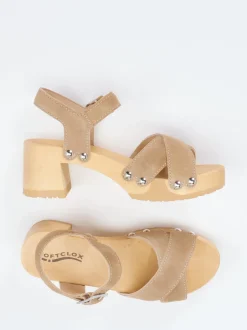 Softclox – Clogsandalen aus Veloursleder braun