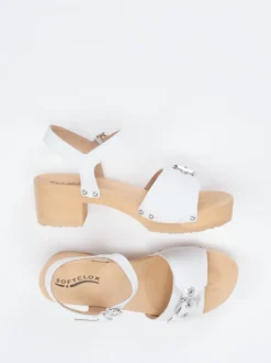 Softclox – Clogsandalen aus Lammleder weiß