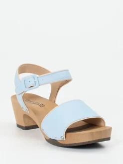 Softclox – Clogsandalen aus Lammleder in Hellblau