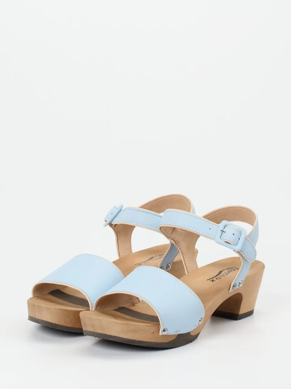 Softclox – Clogsandalen aus Lammleder in Hellblau