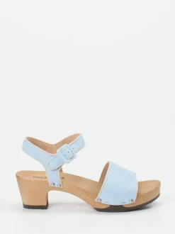 Softclox – Clogsandalen aus Lammleder in Hellblau
