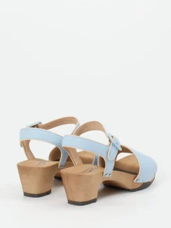 Softclox – Clogsandalen aus Lammleder in Hellblau