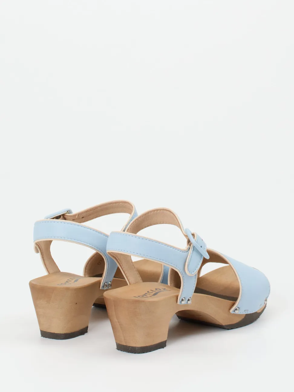 Softclox – Clogsandalen aus Lammleder in Hellblau
