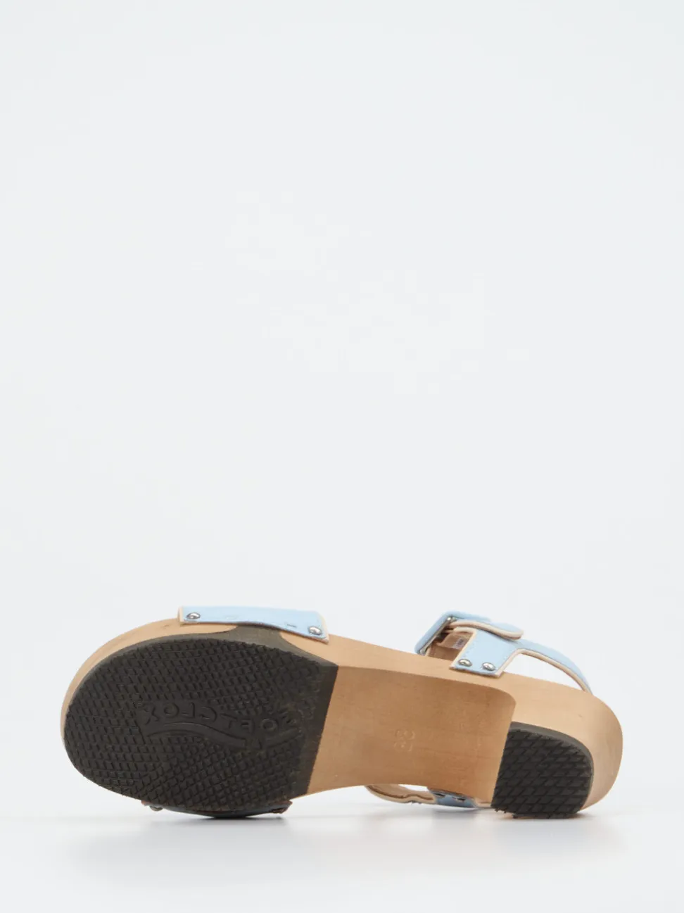 Softclox – Clogsandalen aus Lammleder in Hellblau