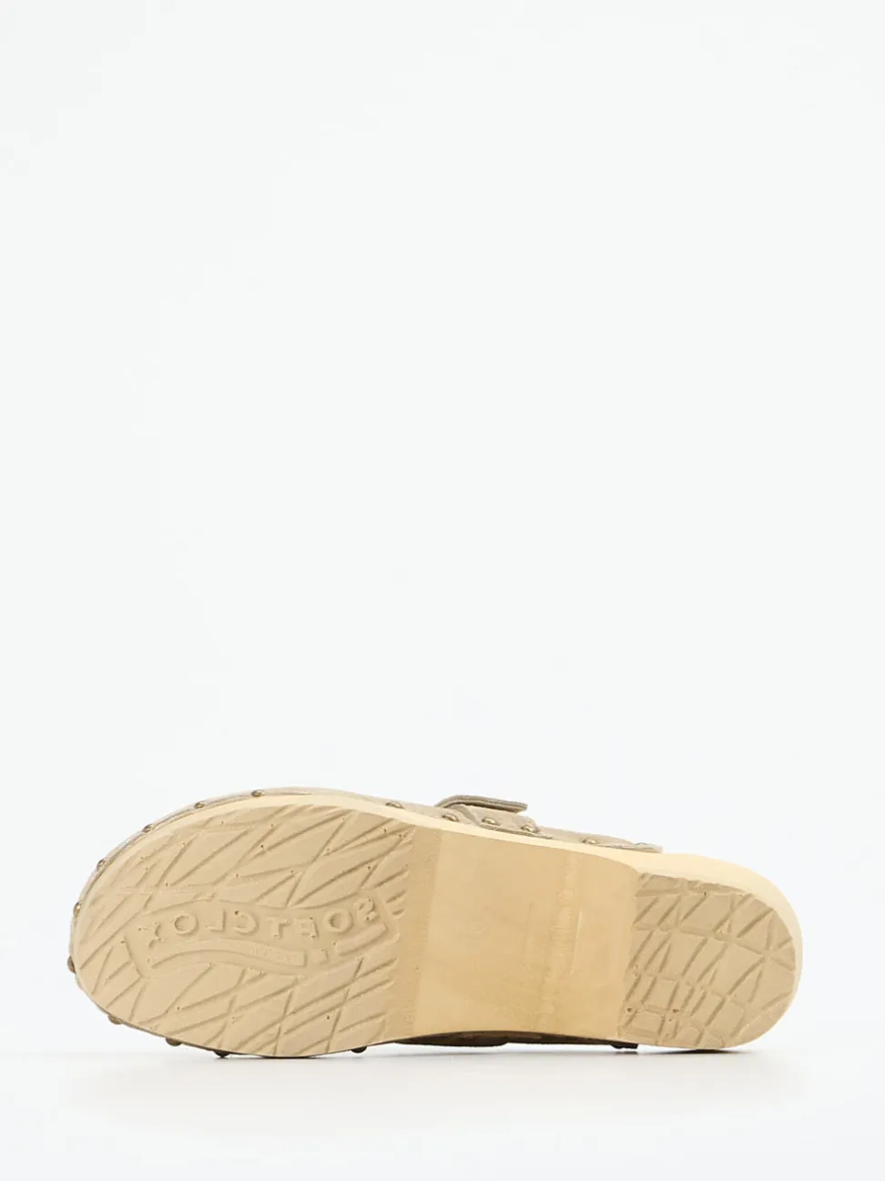 Softclox – Holzsohlen-Clogs aus Veloursleder braun