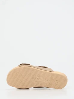 Softclox – Pantoletten aus Veloursleder beigebraun