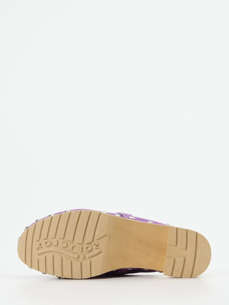 Softclox – Plateau-Clogs aus Veloursleder Flieder