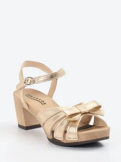 Softclox – Riemchensandale aus Metallicleder Gold