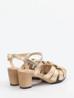 Softclox – Riemchensandale aus Metallicleder Gold