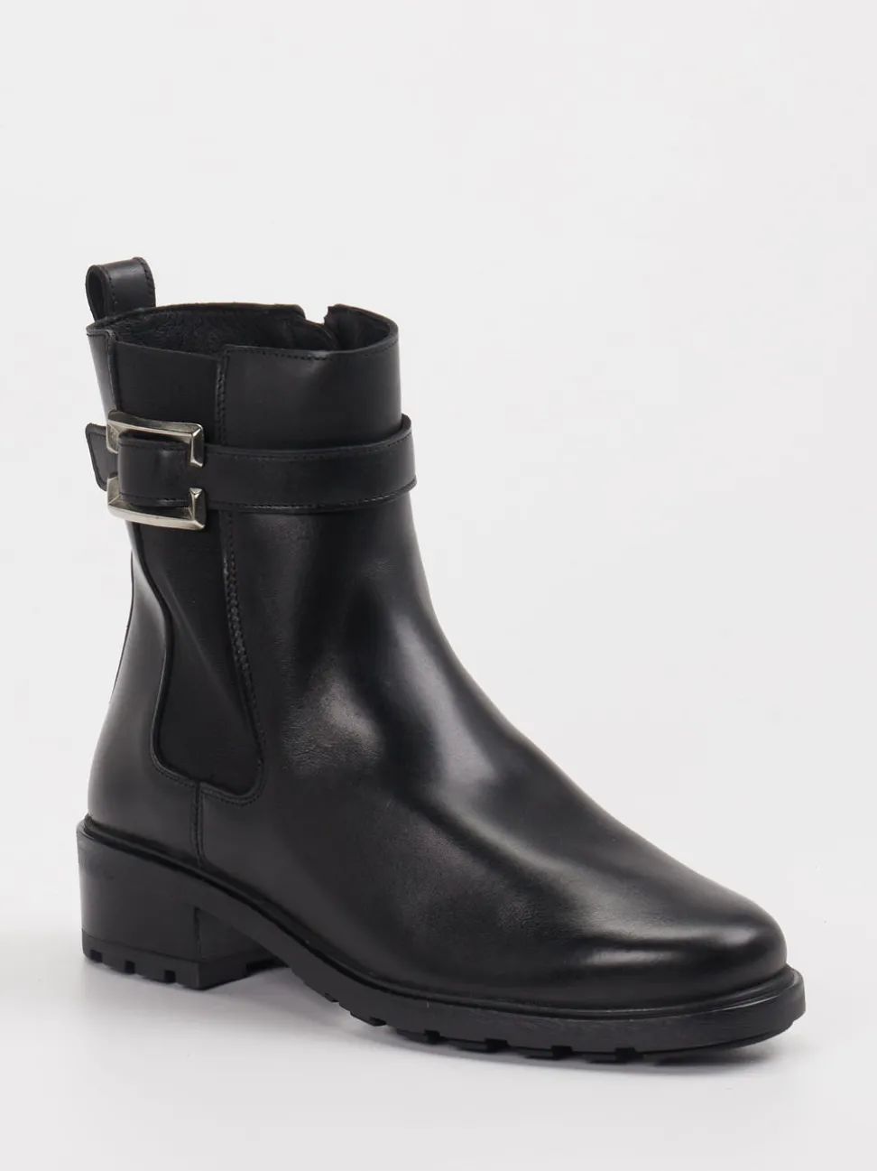 Solidus – Biker-Stiefelette aus Leder schwarz