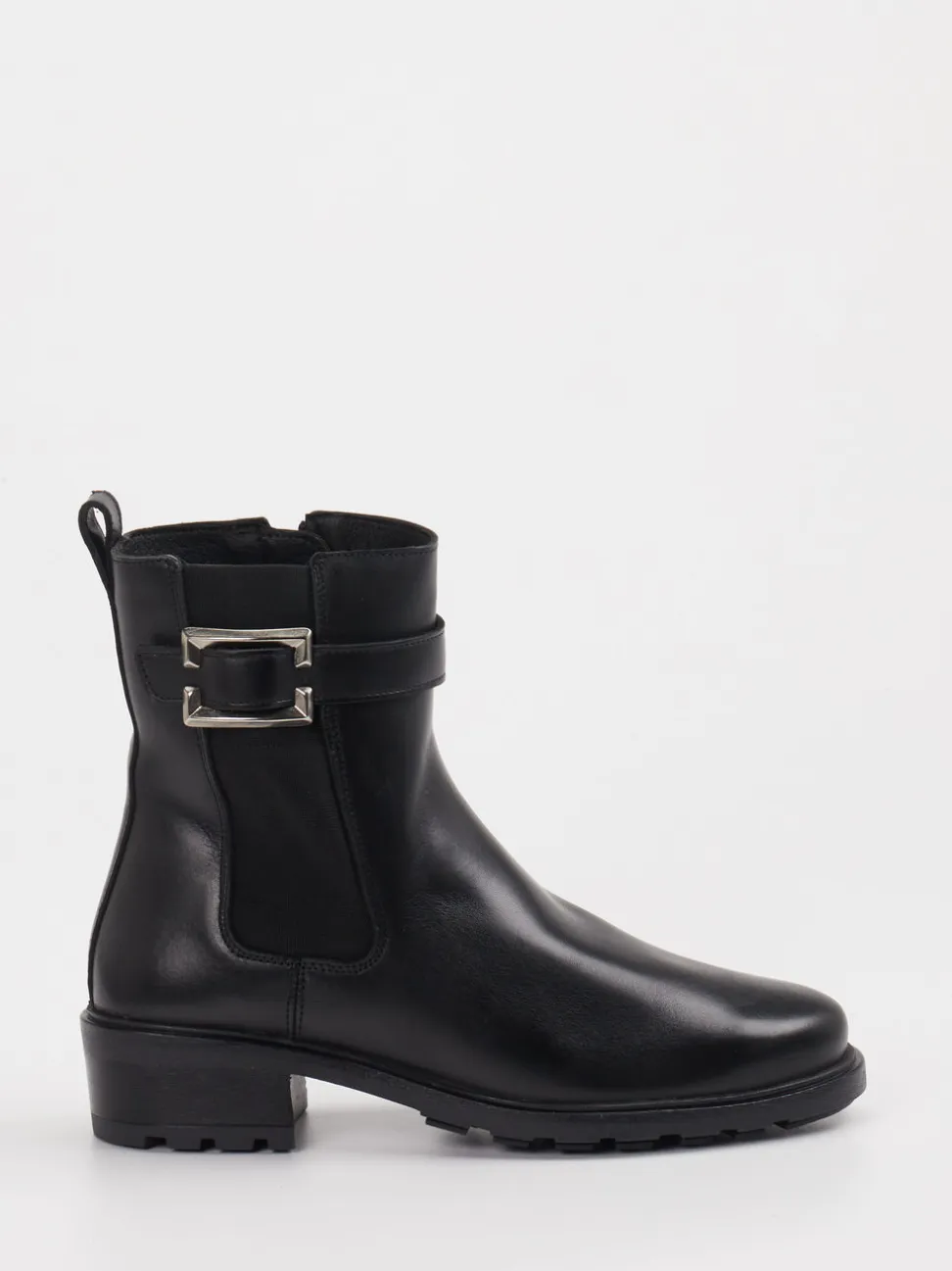 Solidus – Biker-Stiefelette aus Leder schwarz