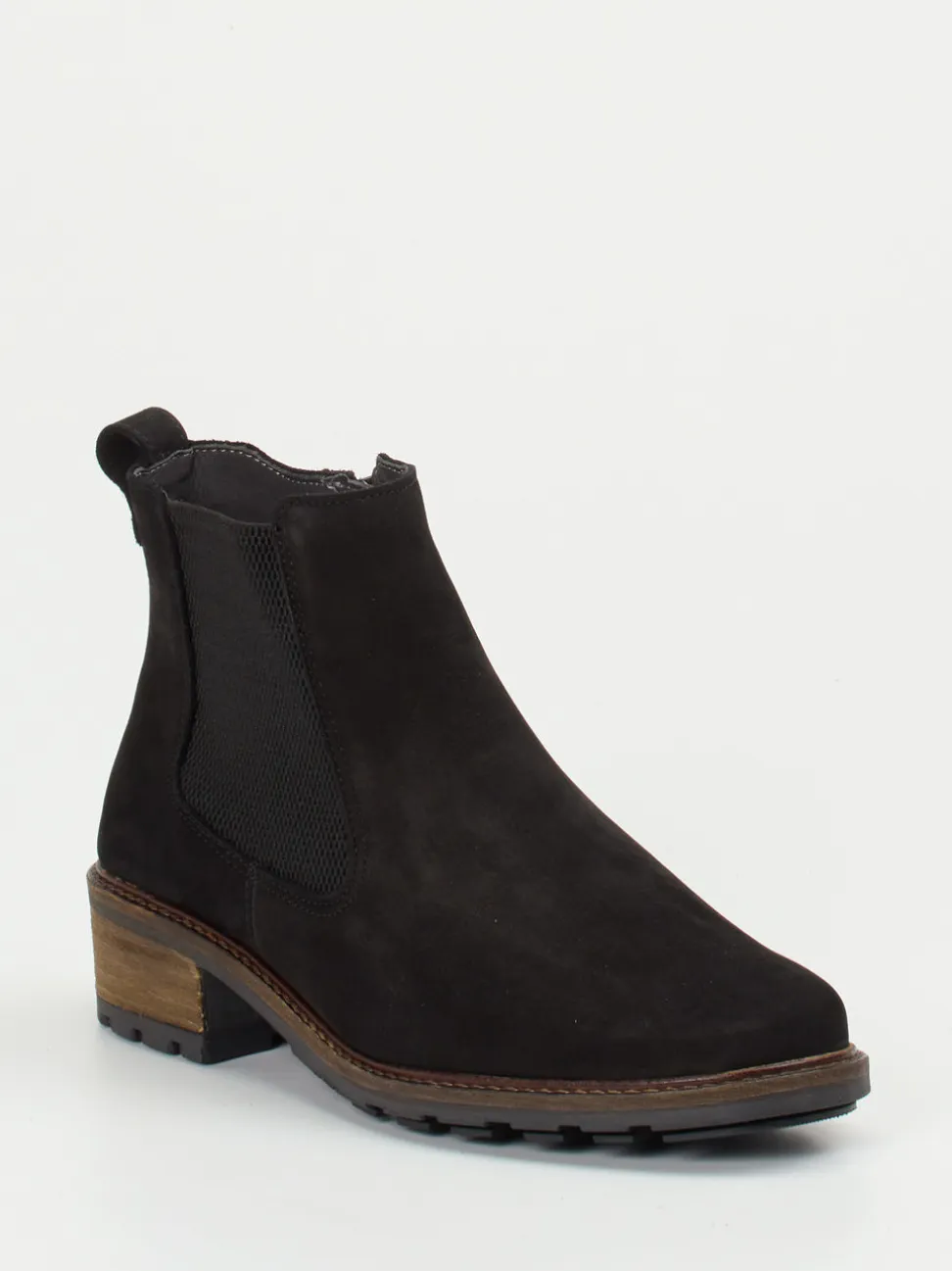 Solidus – Chelsea-Stiefelette aus Nubukleder schwarz