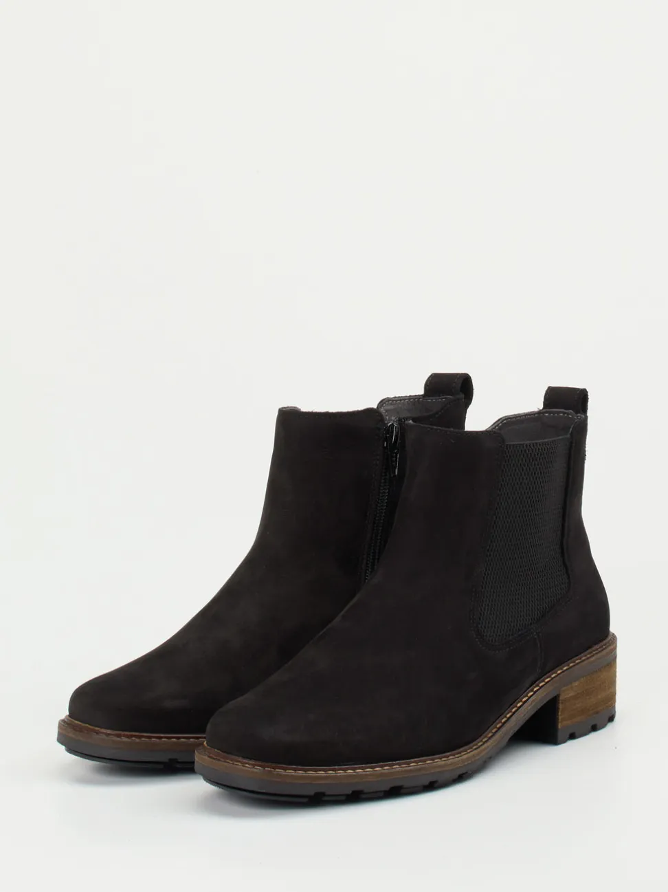Solidus – Chelsea-Stiefelette aus Nubukleder schwarz