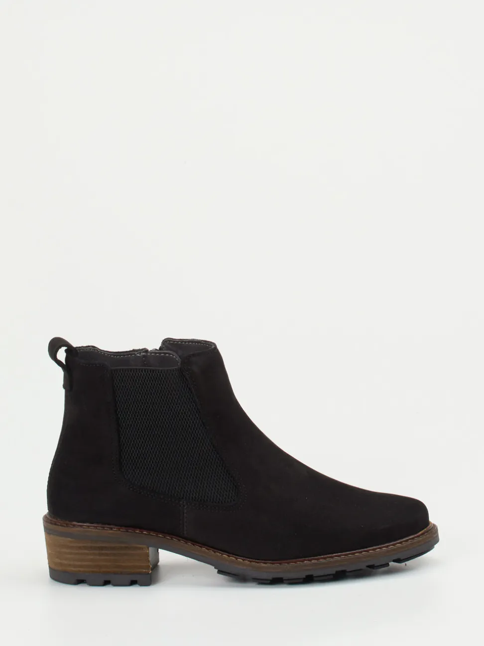 Solidus – Chelsea-Stiefelette aus Nubukleder schwarz