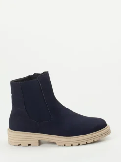 Solidus – Chelsea-Stiefelette aus Nubukleder blau