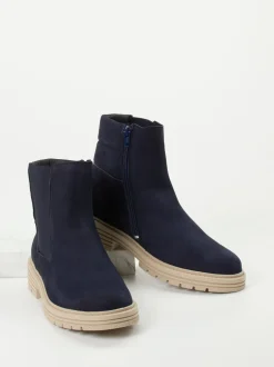 Solidus – Chelsea-Stiefelette aus Nubukleder blau