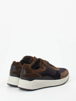 Solidus – Chunky Sneaker aus Veloursleder Braun-Navy