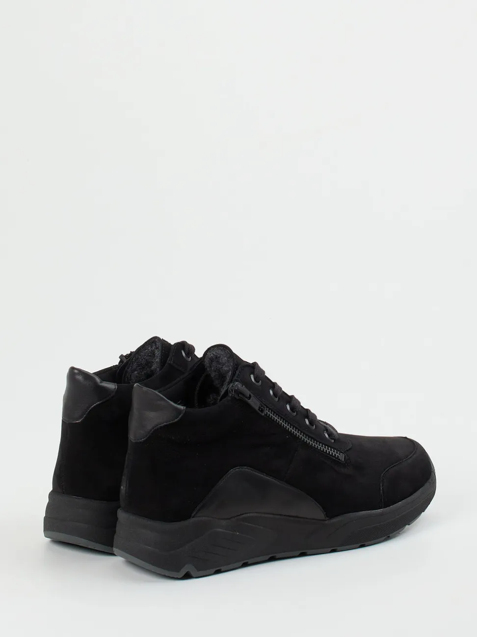 Solidus – High-Top Sneaker aus Nubukleder schwarz