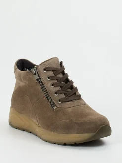 Solidus – High-Top-Sneaker aus Veloursleder braun
