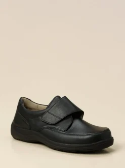 Solidus – Klettslipper aus Nubukleder Schwarz