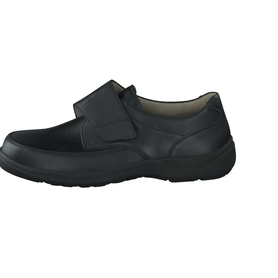 Solidus – Klettslipper aus Nubukleder Schwarz