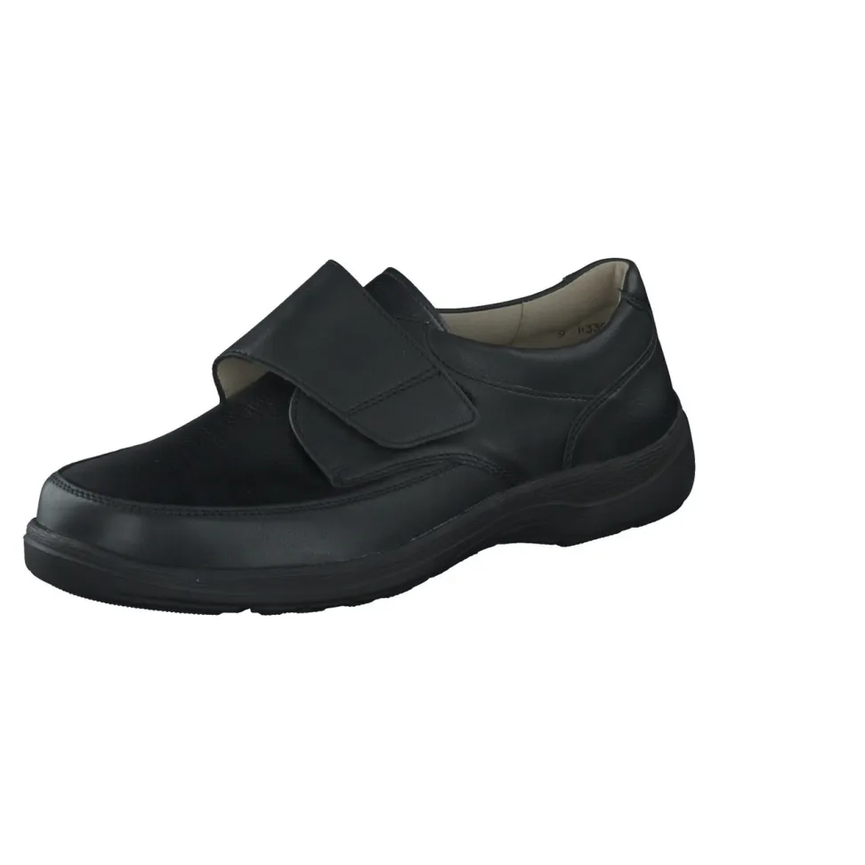Solidus – Klettslipper aus Nubukleder Schwarz