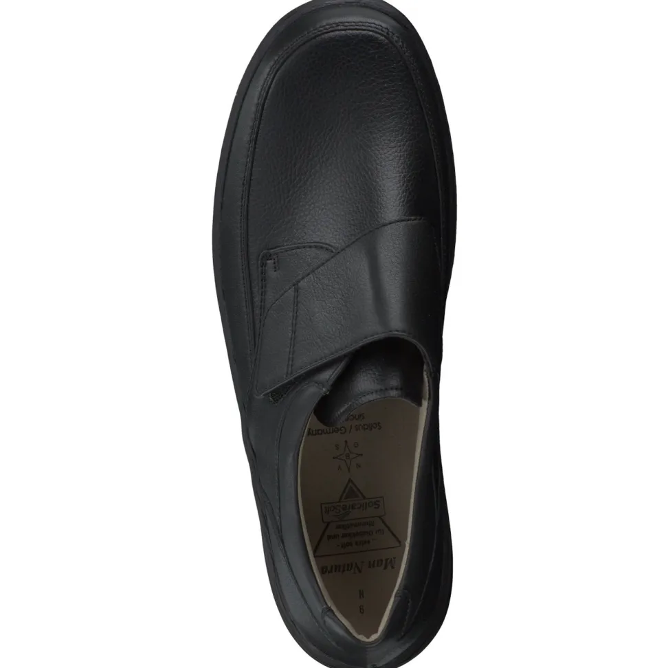 Solidus – Klettslipper aus Nubukleder Schwarz