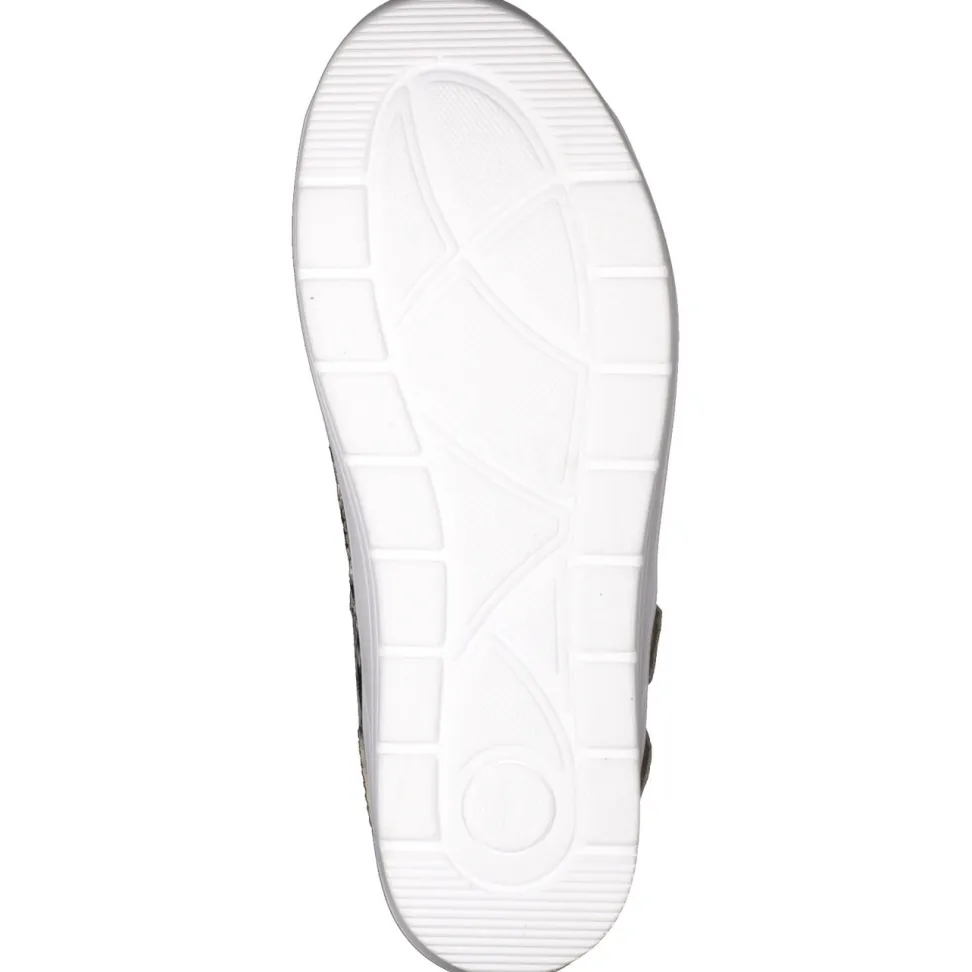 Solidus – Komfortsandale aus geprägtem Leder beige