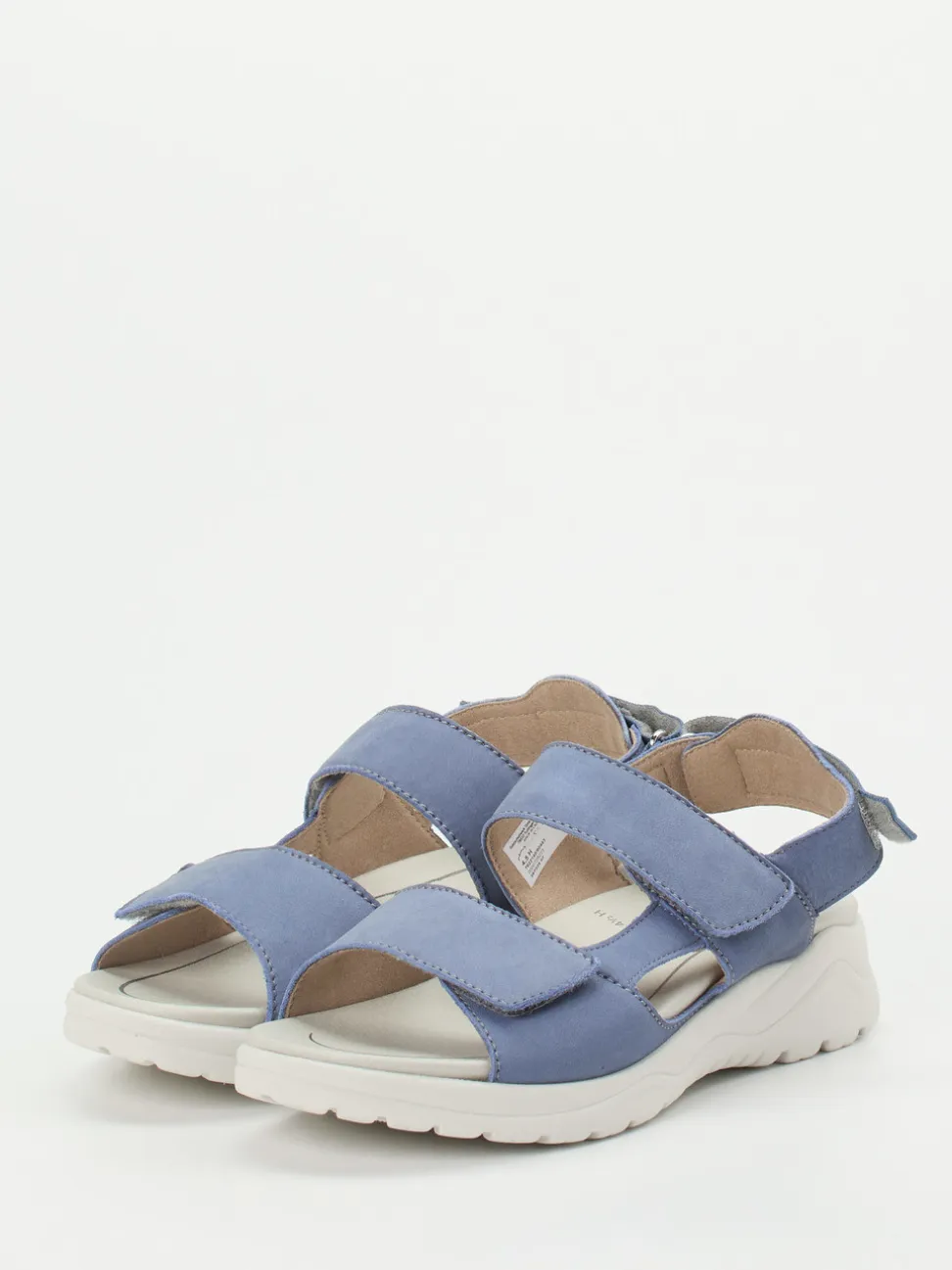 Solidus – Komfortsandalen aus Nubukleder jeansblau