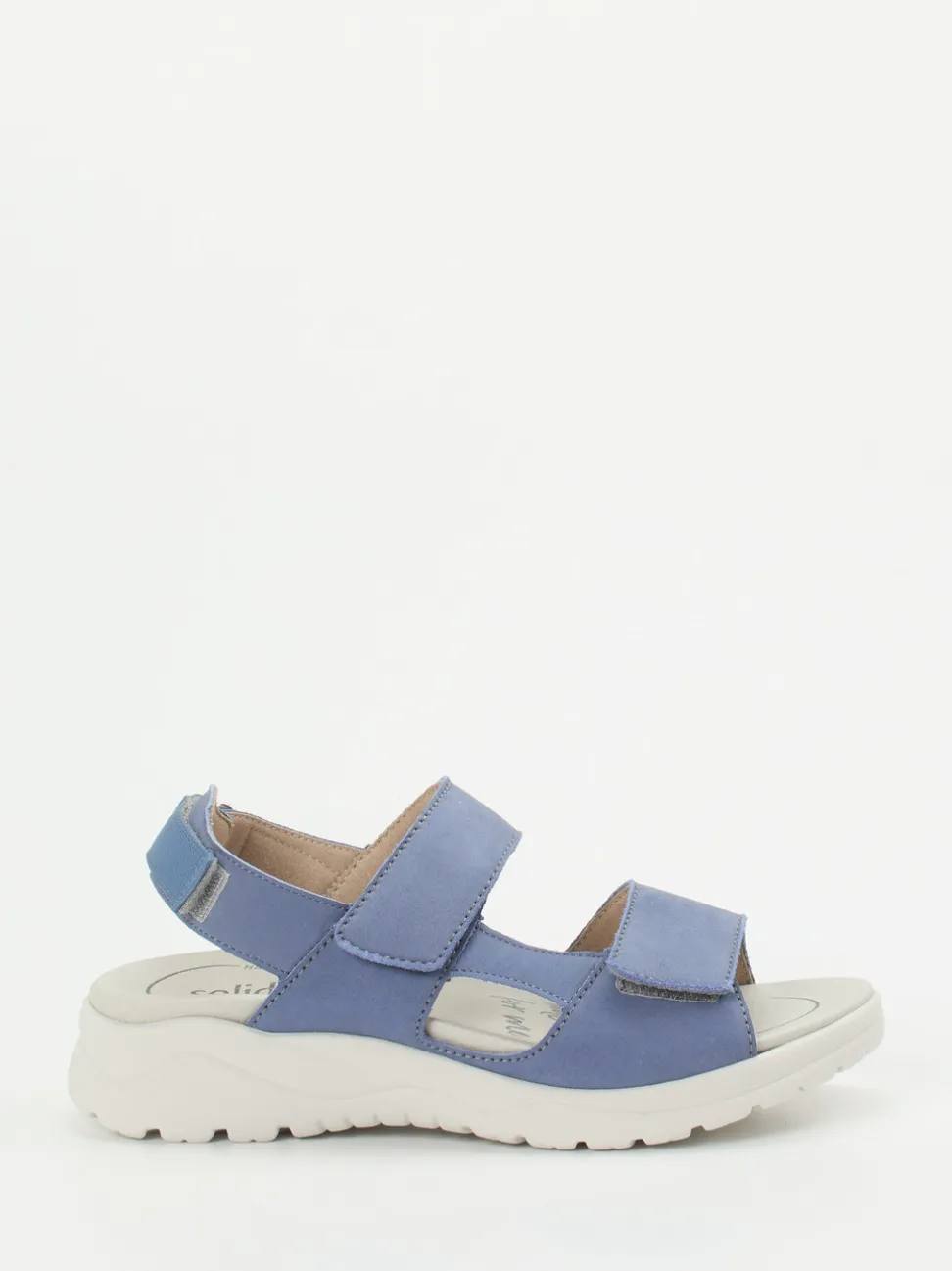 Solidus – Komfortsandalen aus Nubukleder jeansblau