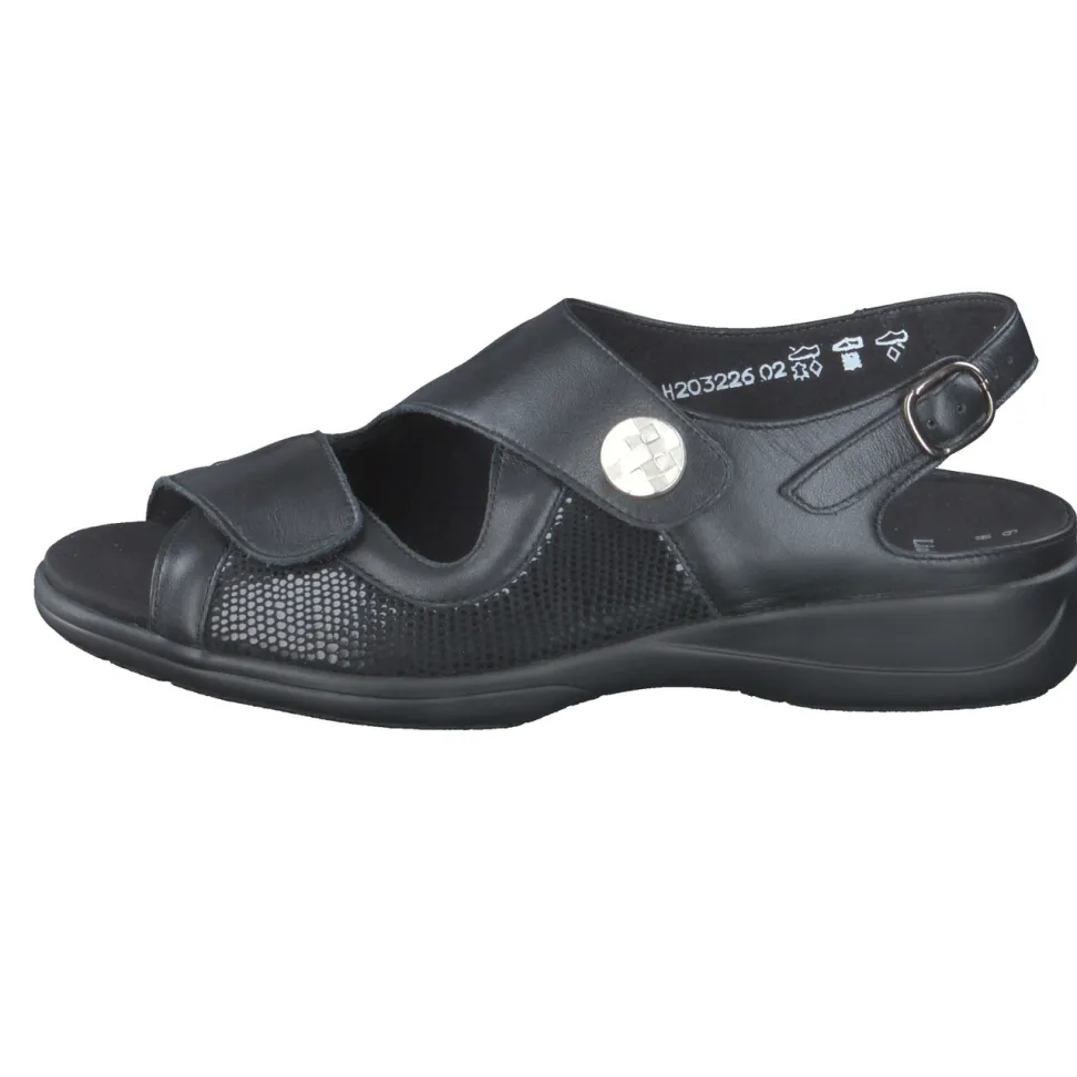 Solidus – Komfortsandalen aus Kalbleder schwarz