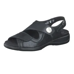 Solidus – Komfortsandalen aus Kalbleder schwarz