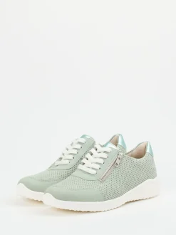 Solidus – Komfort-Sneaker aus Nubukleder salbeigrün