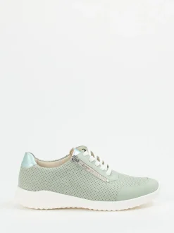 Solidus – Komfort-Sneaker aus Nubukleder salbeigrün