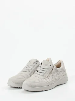 Solidus – Komfort-Sneaker aus Veloursleder hellgrau