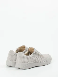 Solidus – Komfort-Sneaker aus Veloursleder hellgrau