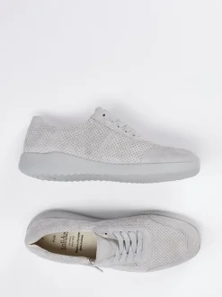 Solidus – Komfort-Sneaker aus Veloursleder hellgrau