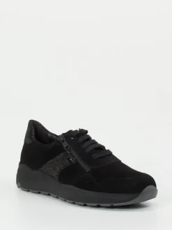 Solidus – Komfort-Sneaker aus Veloursleder schwarz