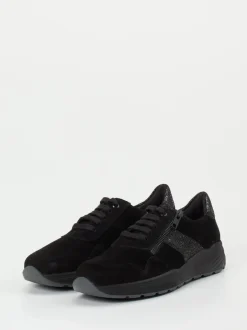 Solidus – Komfort-Sneaker aus Veloursleder schwarz