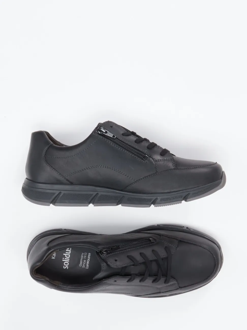 Solidus – Komfort-Sneaker aus Kalbleder schwarz