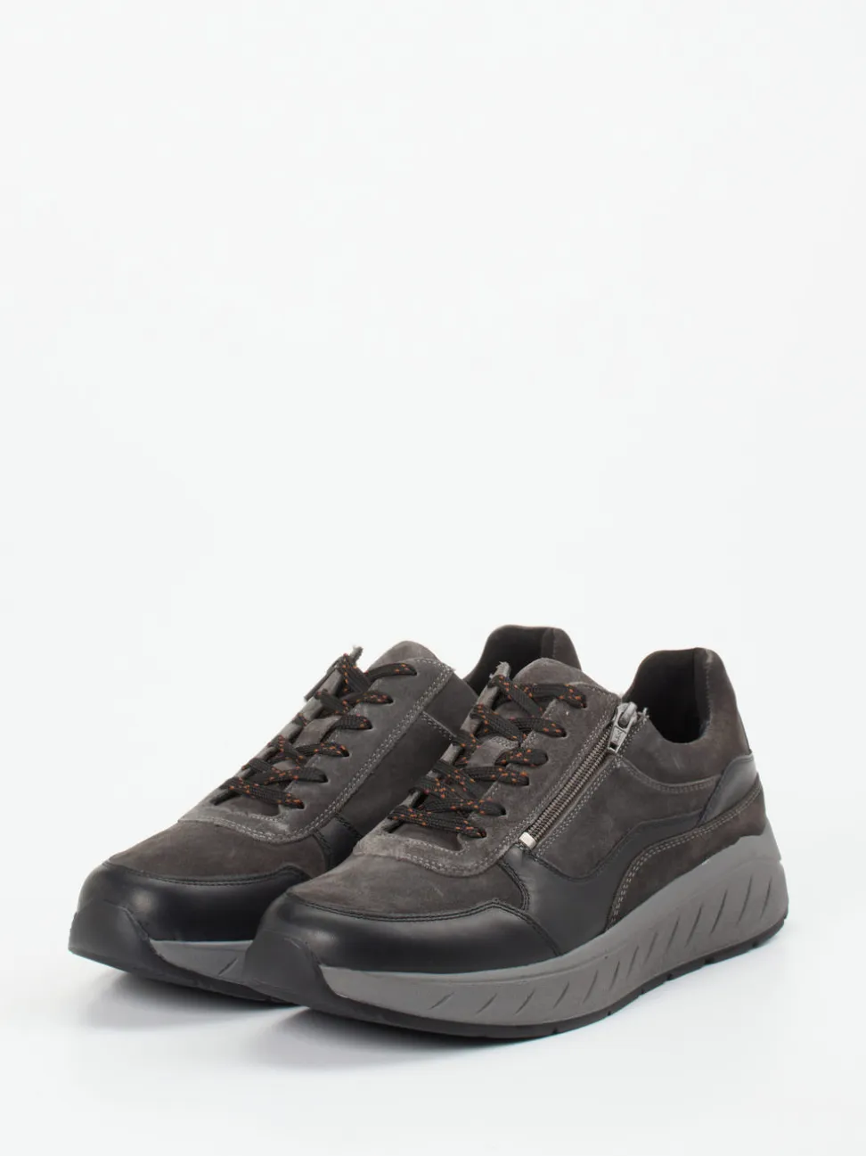 Solidus – Komfort-Sneaker aus Veloursleder grau