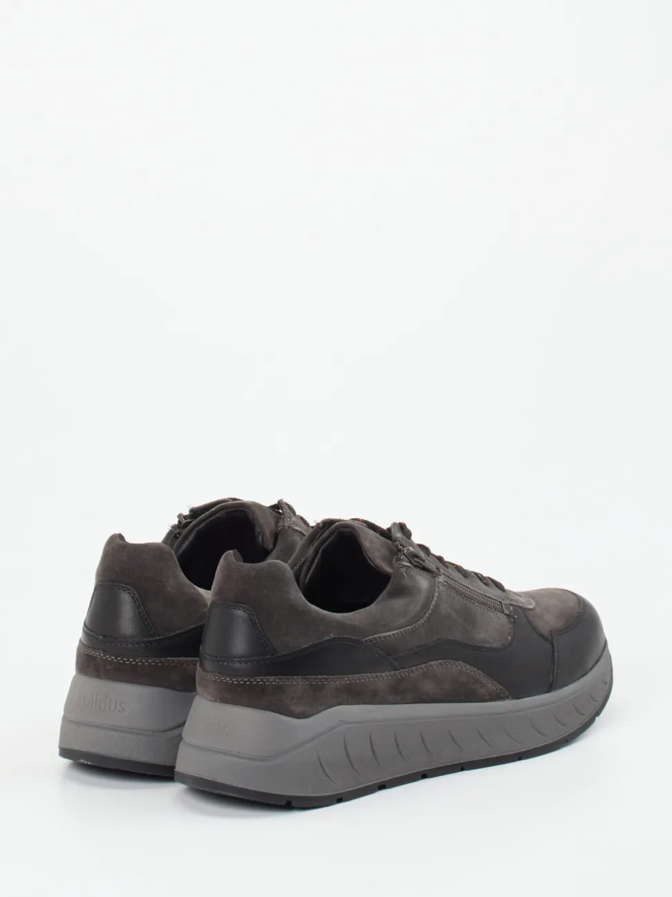 Solidus – Komfort-Sneaker aus Veloursleder grau