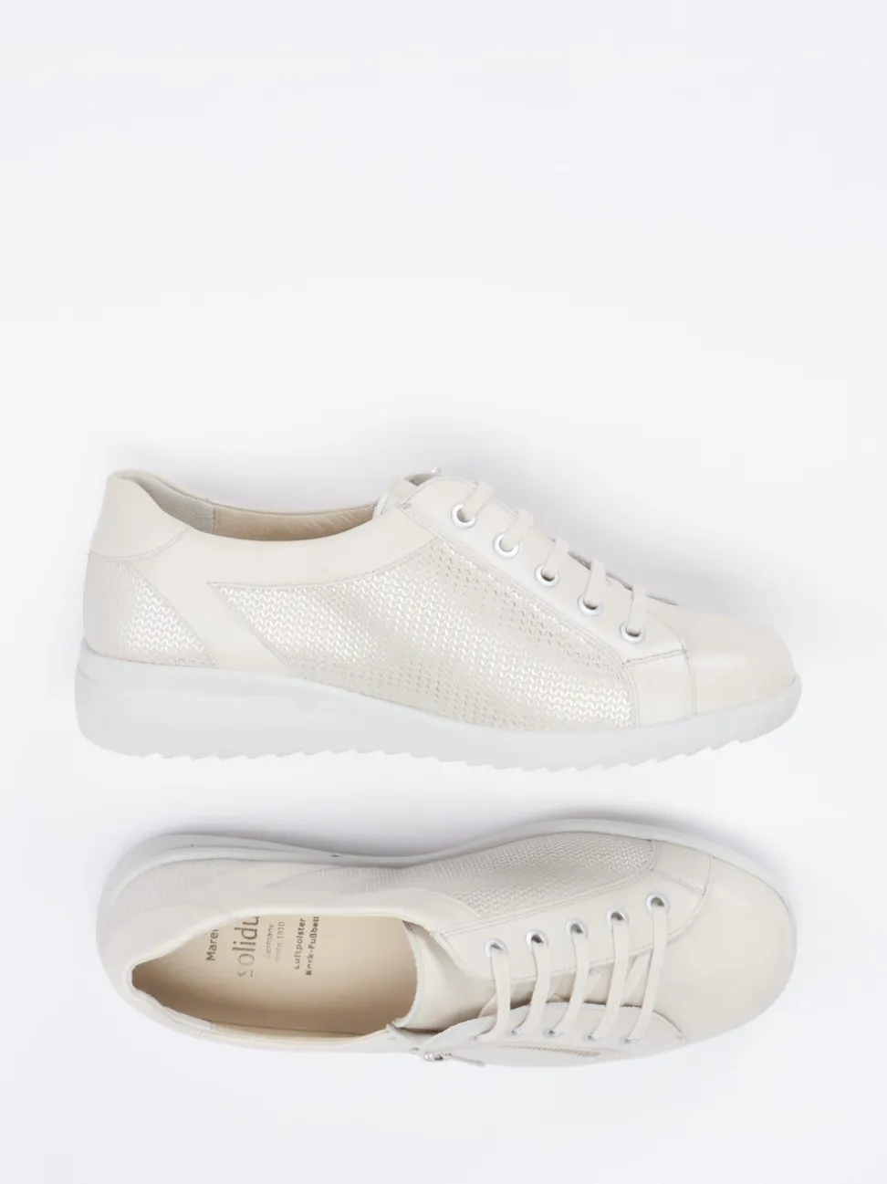 Solidus – Komfort-Sneaker aus Kalbleder beige