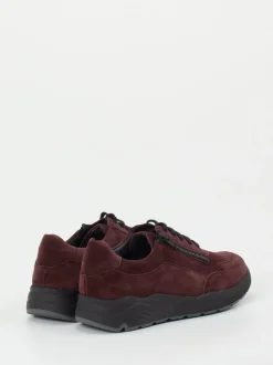 Solidus – Komfort-Sneaker aus Veloursleder bordeauxrot