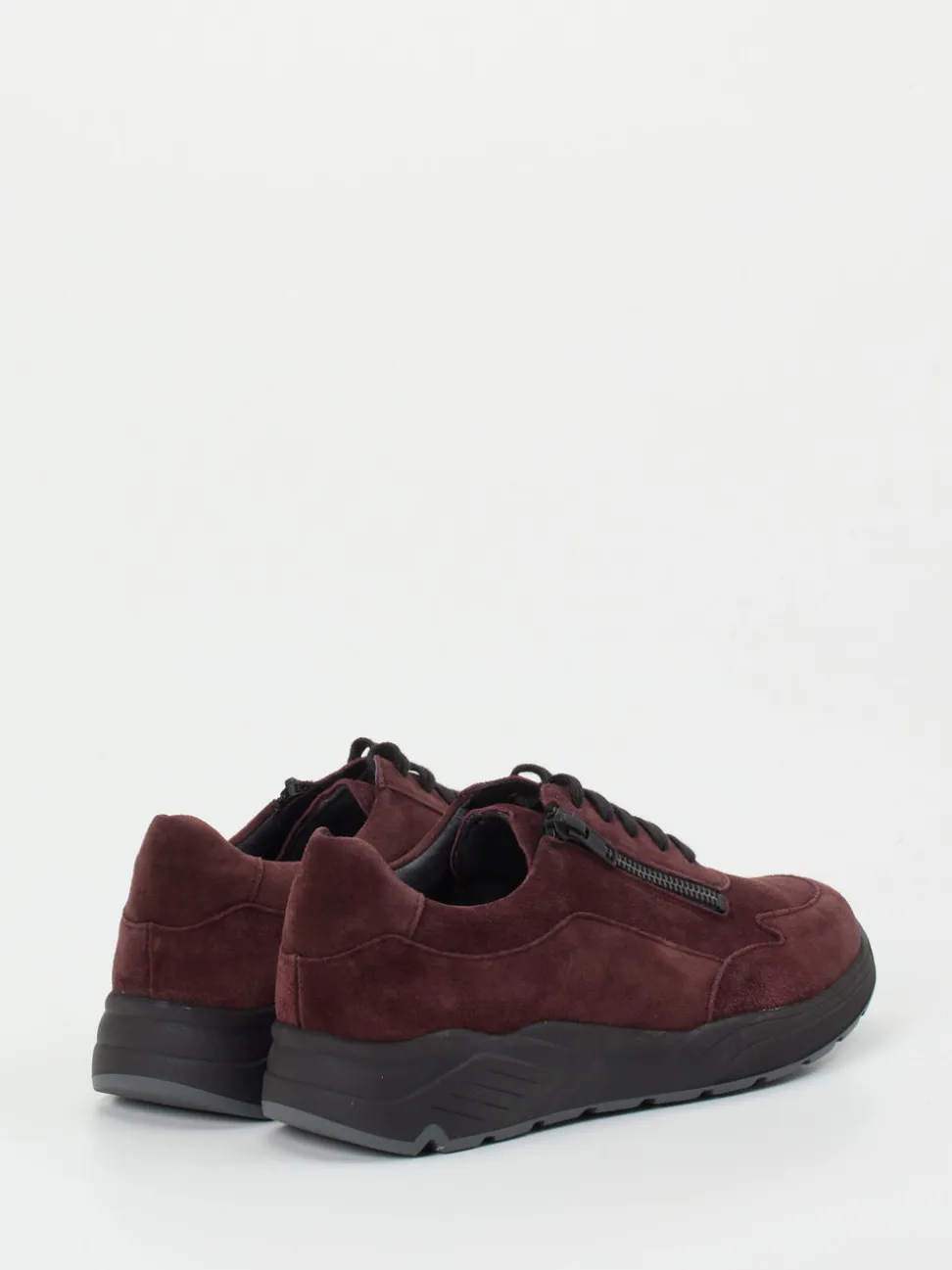 Solidus – Komfort-Sneaker aus Veloursleder bordeauxrot