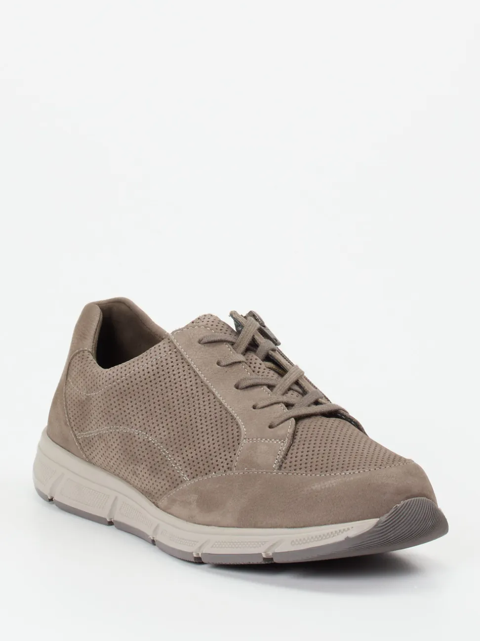 Solidus – Komfort-Sneaker aus Nubukleder in Taupe