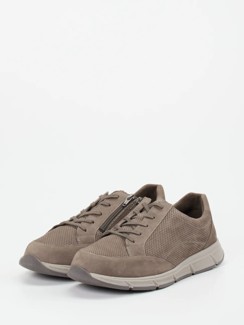 Solidus – Komfort-Sneaker aus Nubukleder in Taupe